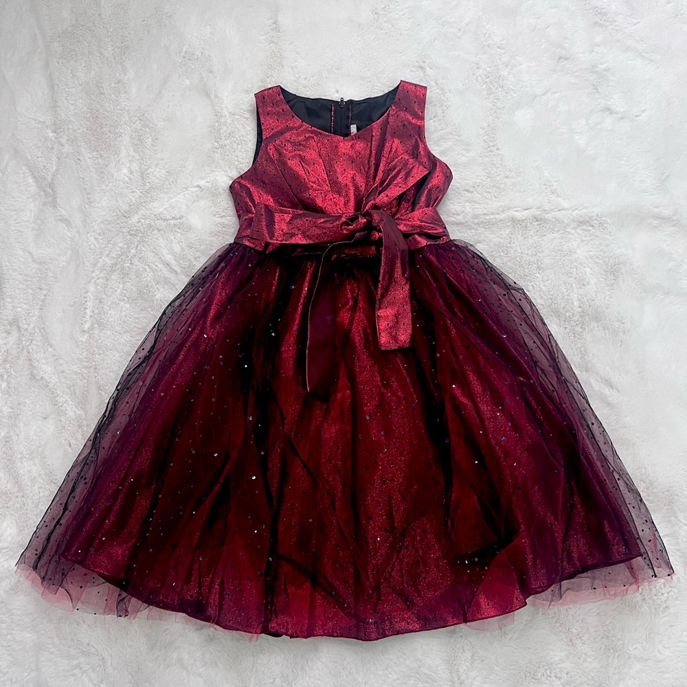 Kids Dream Girls Red Holiday Dress Size 9-10